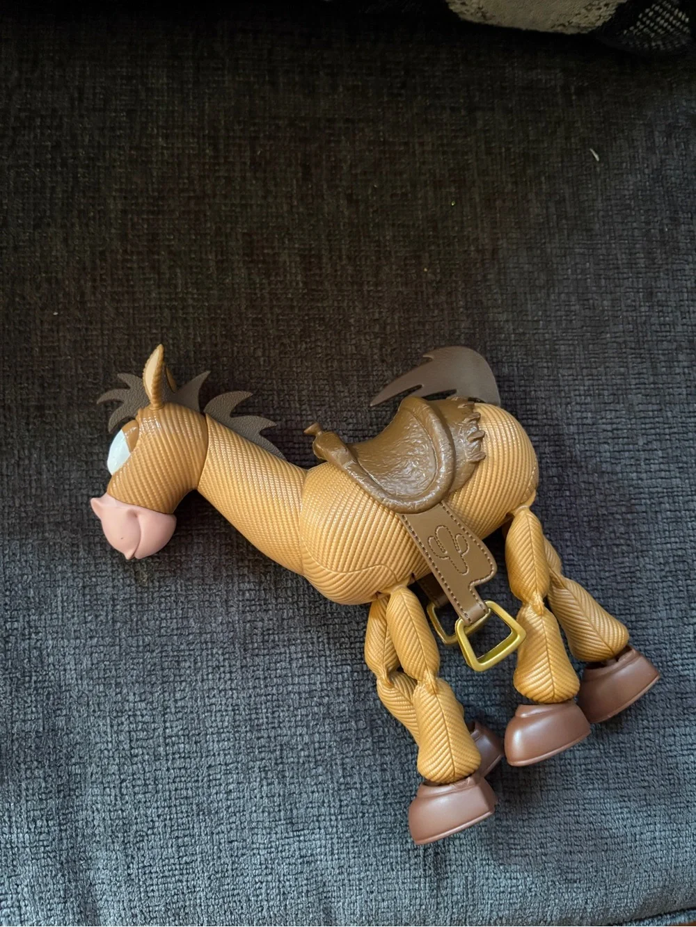 Disney Tan and Brown Plush Stylized Horse Toy